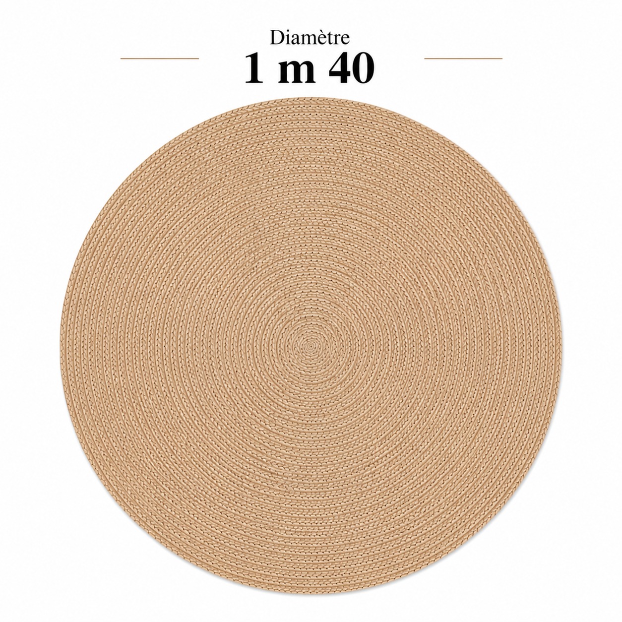 Tapis Rond NORA en Jute Naturelle Noué à la Main – Image 6